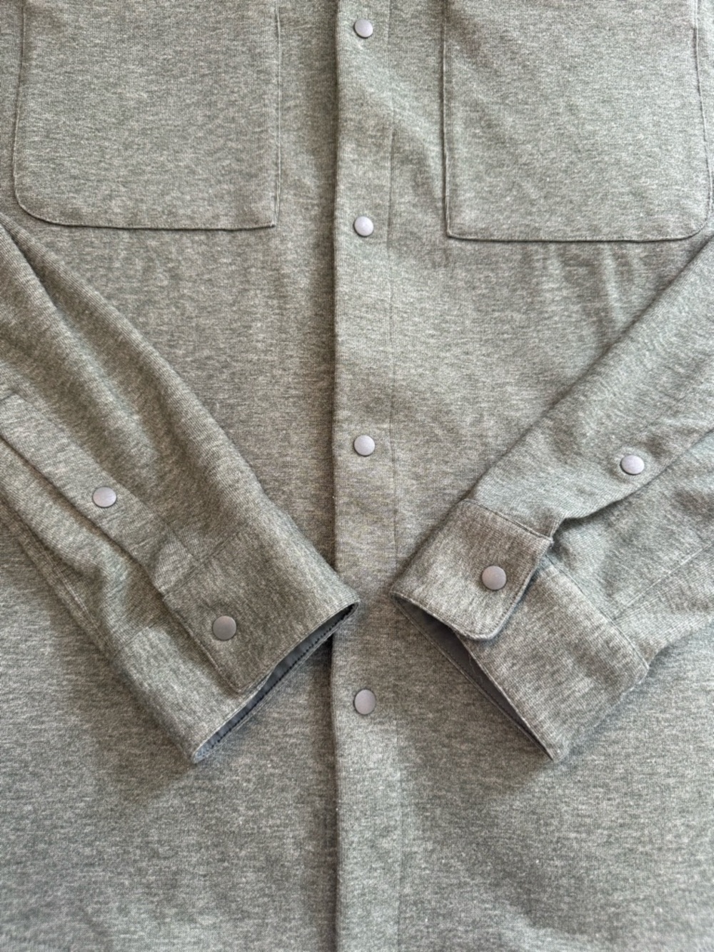 Lululemon Soft Knit Overshirt Heathered Smoked Spruce M3CZMS - Picture 7 of 15
